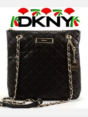 🎋DKNY Nappa Quilted Leather Crossbody/Shoulder Bag